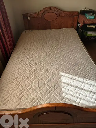 bed with mattress