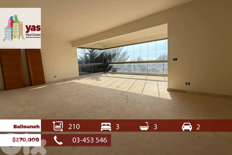 Ballouneh 210m2 | Prime Location | Sea View | Private Street | EL 0