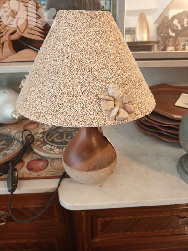 table lamp teak wood 0