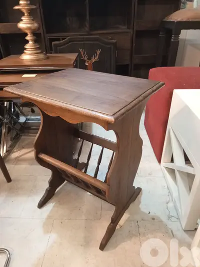 teak wood magazine rack