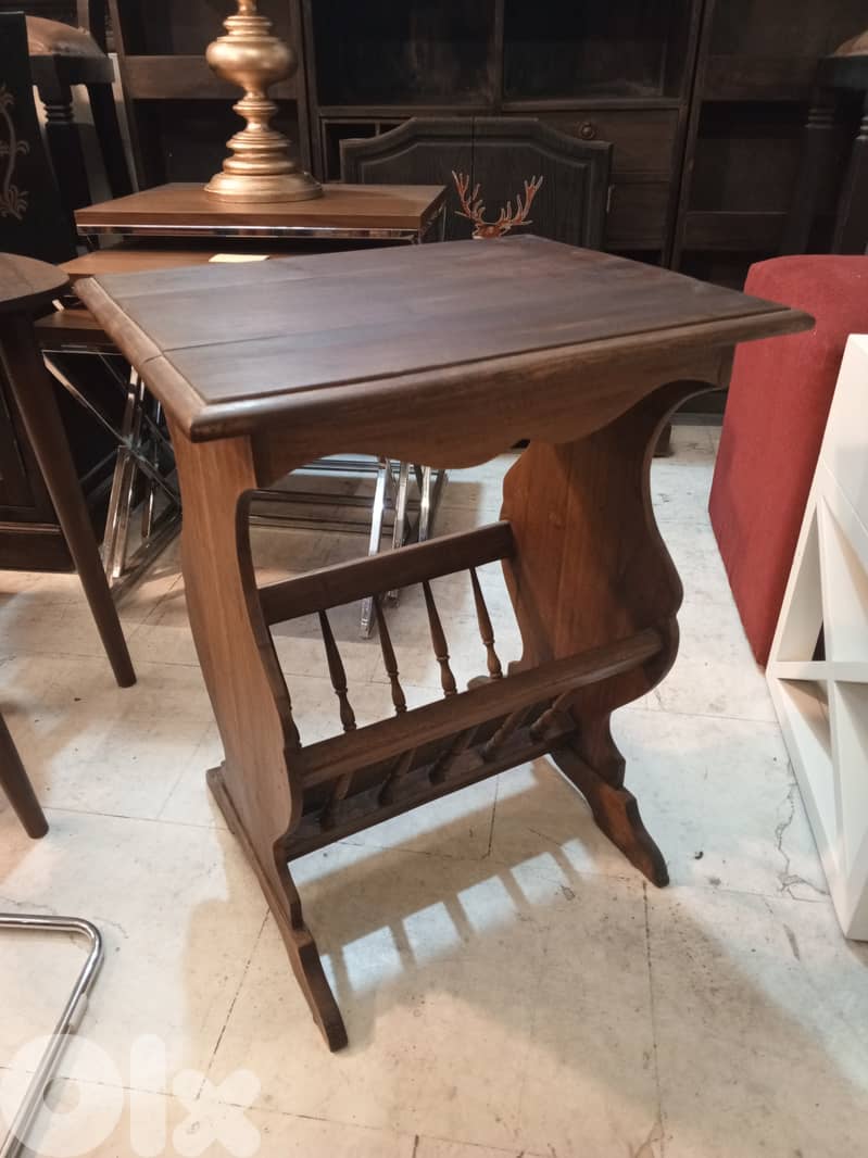 teak wood magazine rack 3