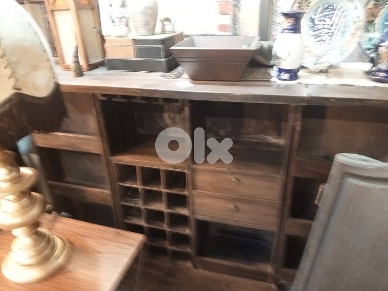 Indonesian teak wood bar 0