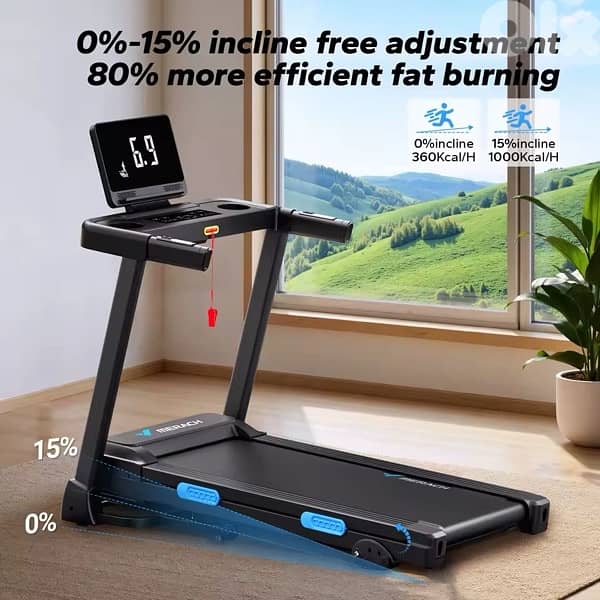 MERACH Foldable Treadmill T12 Incline 0.8-12km/H Walking Pad 0