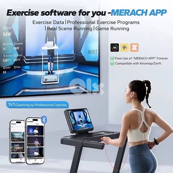 MERACH Foldable Treadmill T12 Incline 0.8-12km/H Walking Pad 4