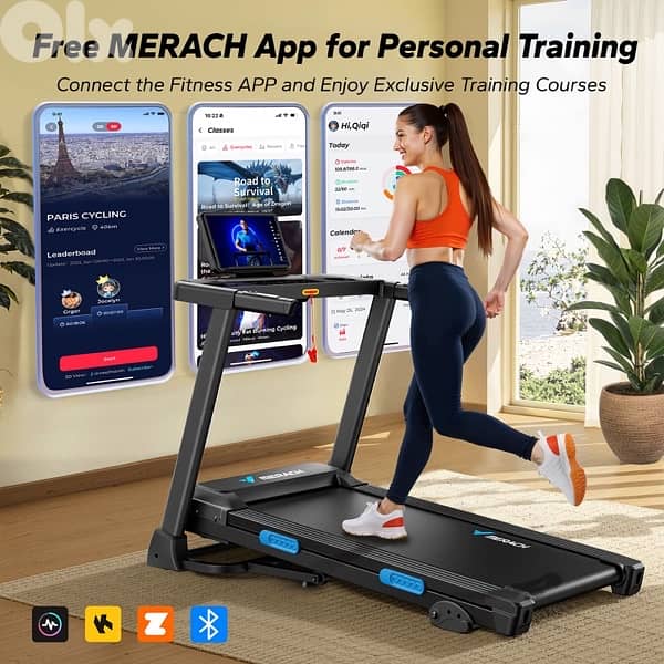 MERACH Foldable Treadmill T12 Incline 0.8-12km/H Walking Pad 5