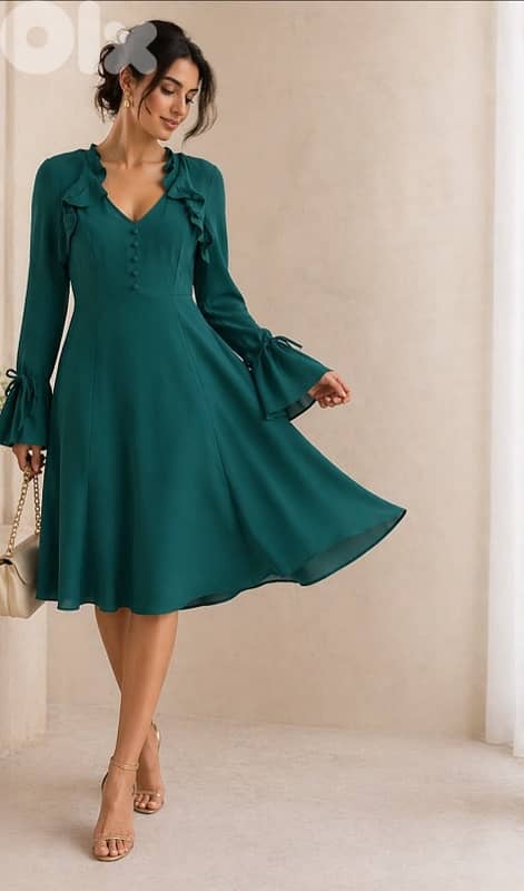 River Island Emerald Dress 0