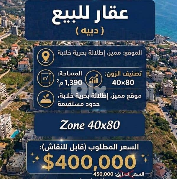 Land For Sale in Dibbiyeh (Prime Location) 0