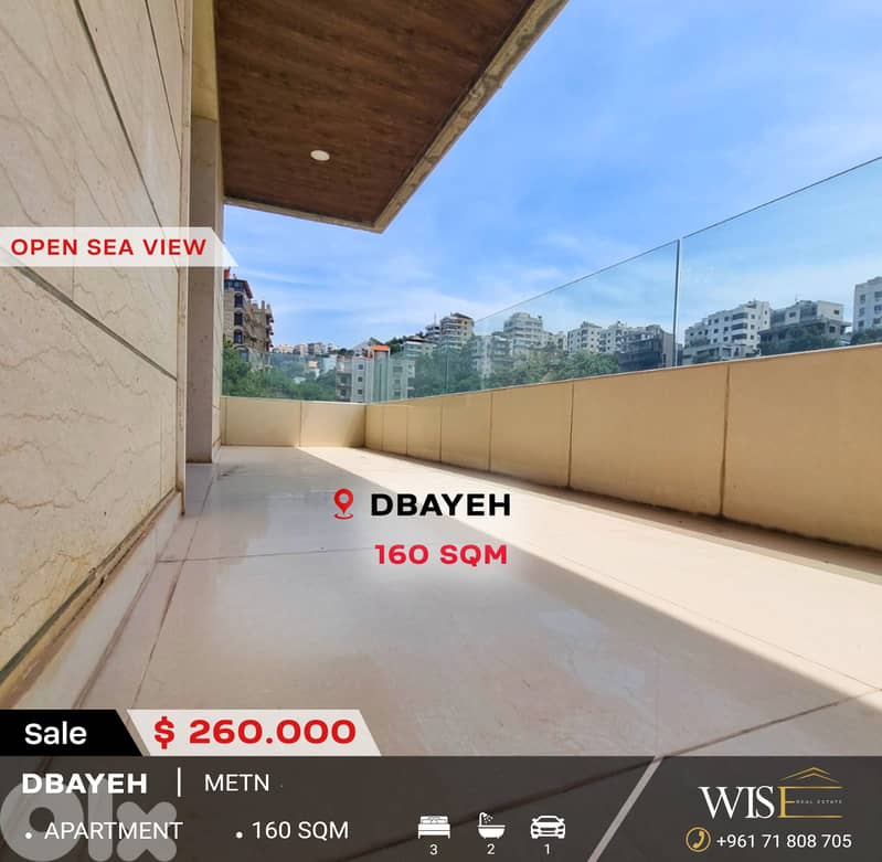  160 SQM Apartment for SALE in Dbayeh! 0