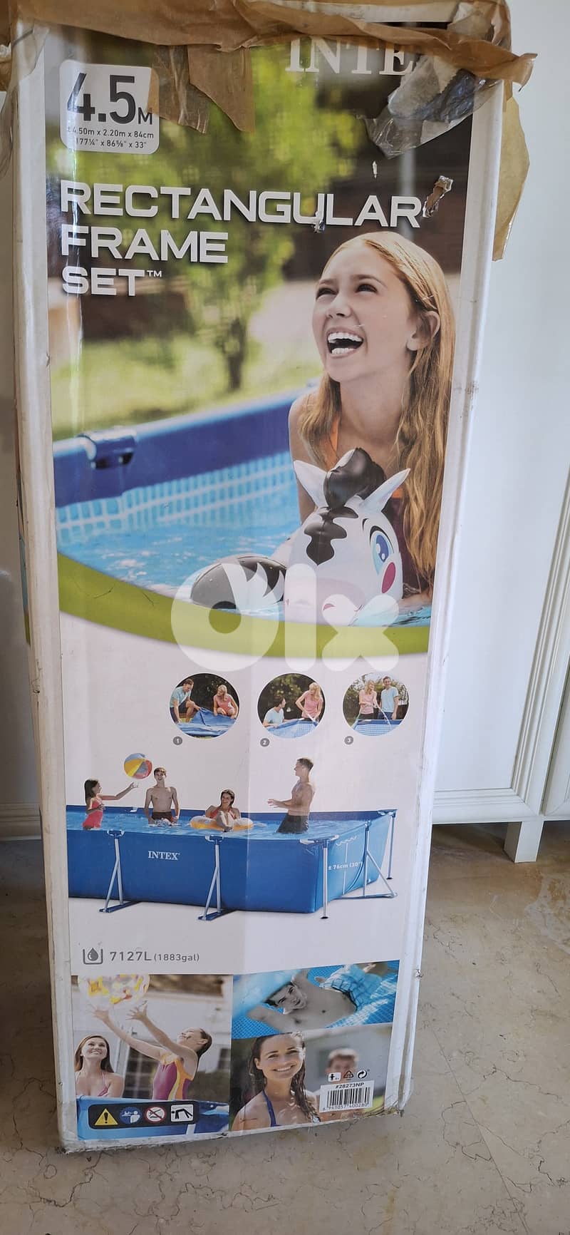 Intex 4.5 m rectangle frame pool 0