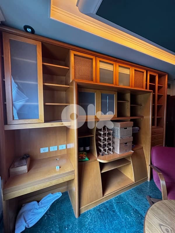 Custom built-in wooden wall unit 0