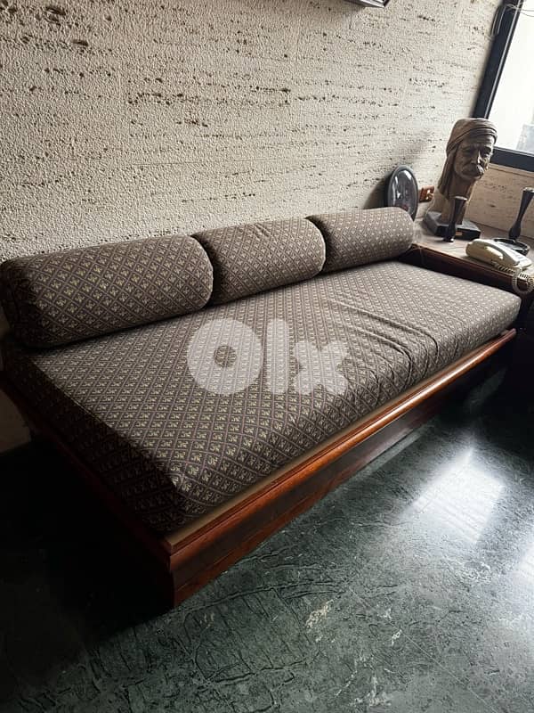 wooden banks reception and table 0