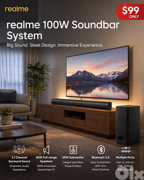 Soundbar 100w Realme 0