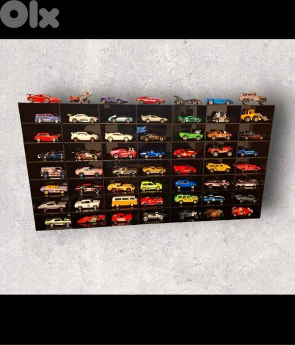 hot wheels plexi black wall stand display fit for 5y cars 1:64 scale 0