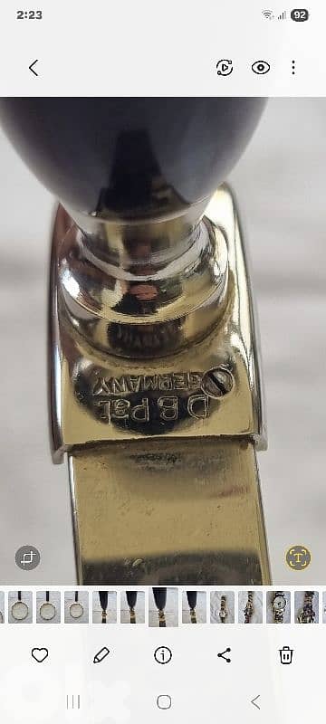 Rare Antique 1945 German Magnifying Glass - D. B. Pat. Silver Frame 0