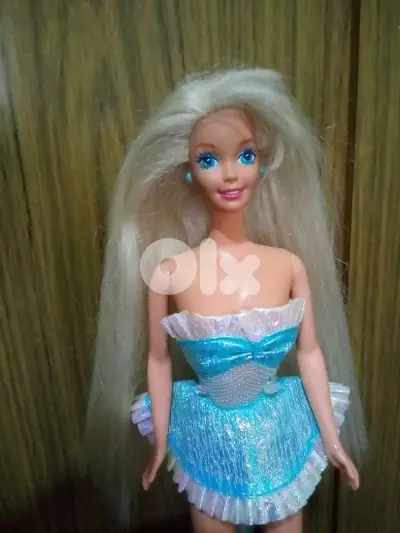 FOAM 'N COLOR blue Barbie Mattel 95 rare great doll+own dress+shoes=41