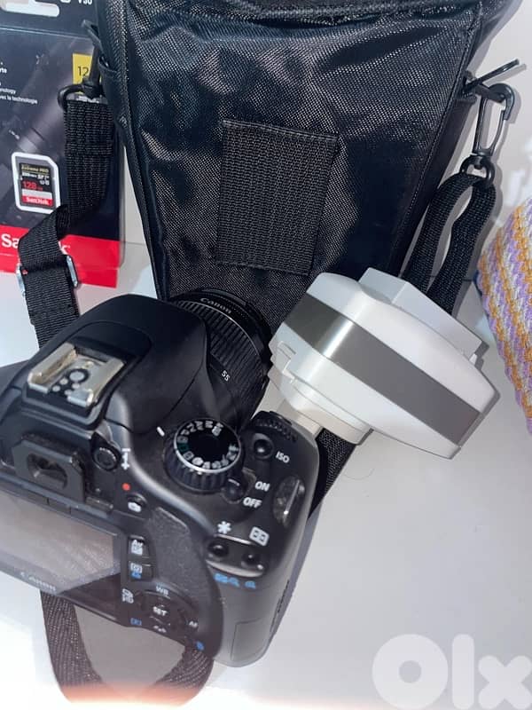 canonEOS550 with EFS18-55mm canon lens,a bag,charger,and 128GB sandisk 3