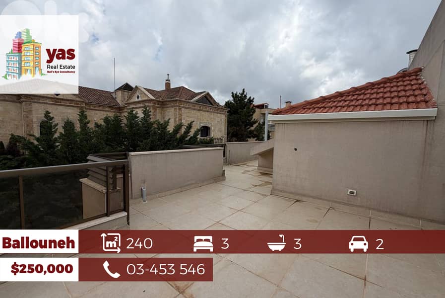 Ballouneh 240m2 | Prime Location | Panoramic View | Upgraded | New |TM 0