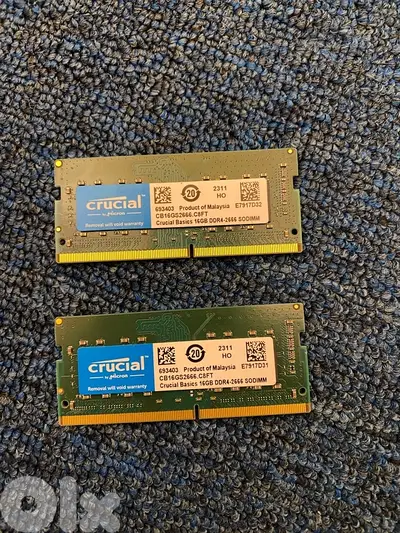 32GB DDR4 (16x2) crucial