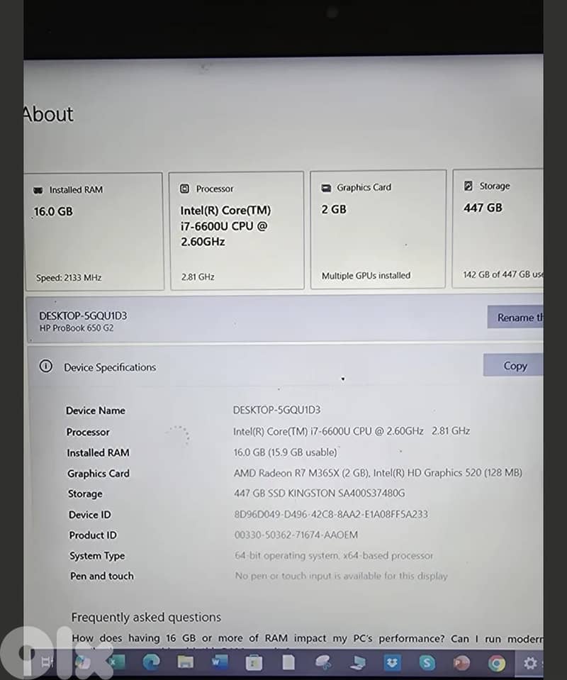 HP ProBook 650 G2 4