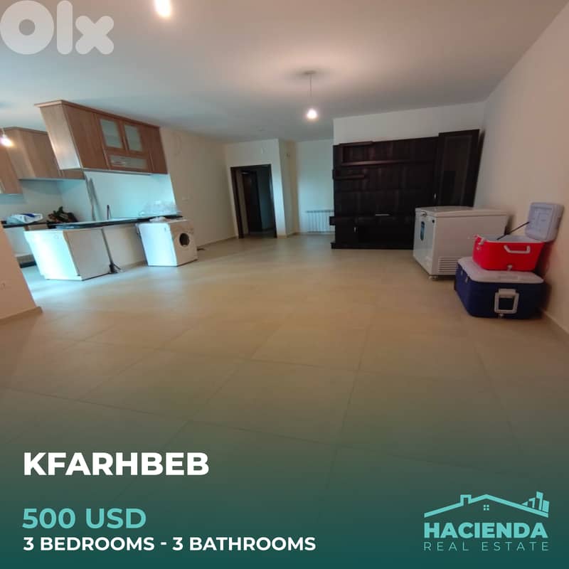 Apartment For Rent In Kfarhbeb 0