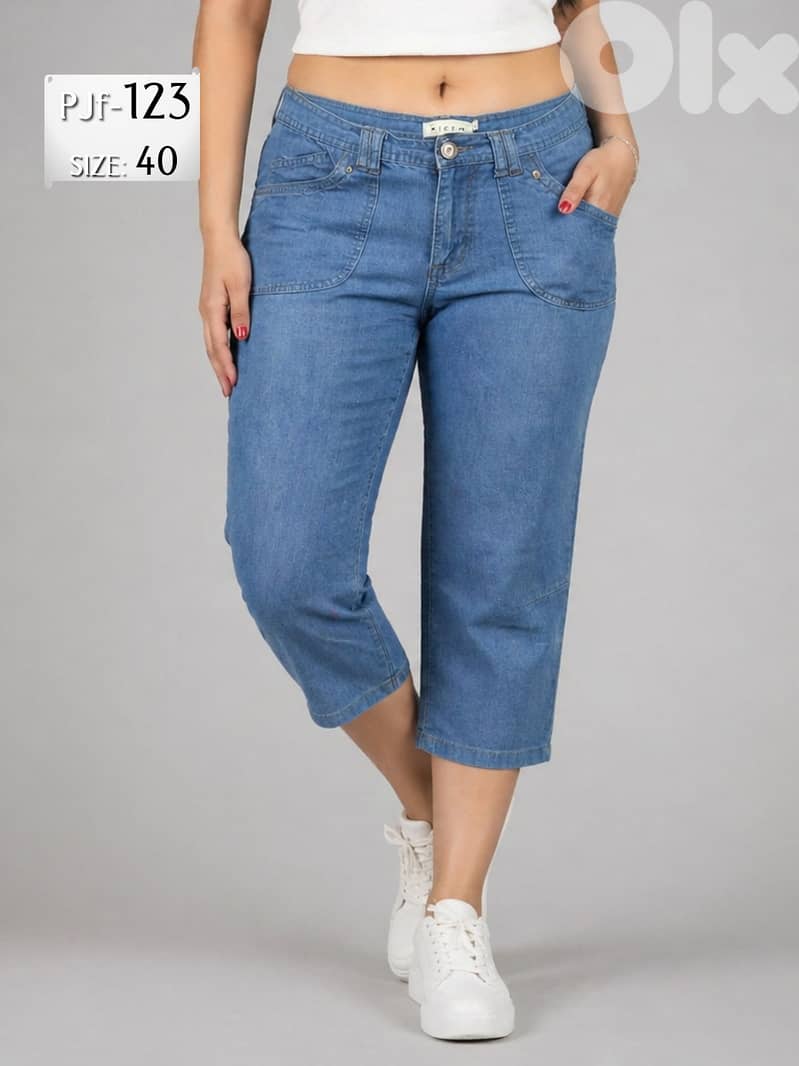 Ladies' Jeans Capri PANTs from European Brands 13
