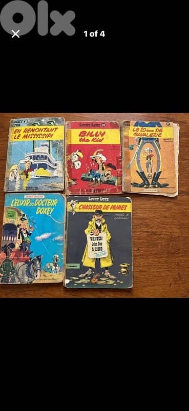Vintage Lucky Luke Comics Lot (5 Books) - Incl. 1972 First Edition 0