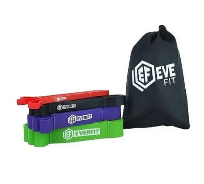 New EVERFIT Elastic Bands Set 4 Pcs 0