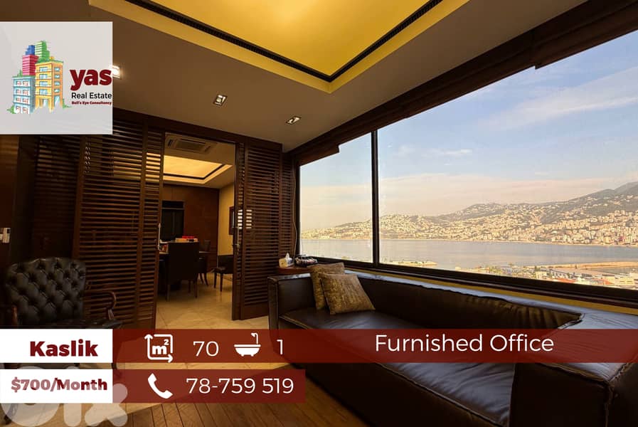Kaslik 70m2 | Furnished Office | Rent | Excellent Condition | EH 0