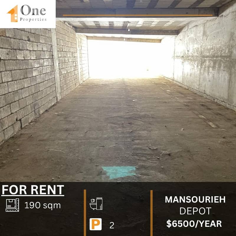WAREHOUSE / DEPOT FOR RENT IN MANSOURIEH 0