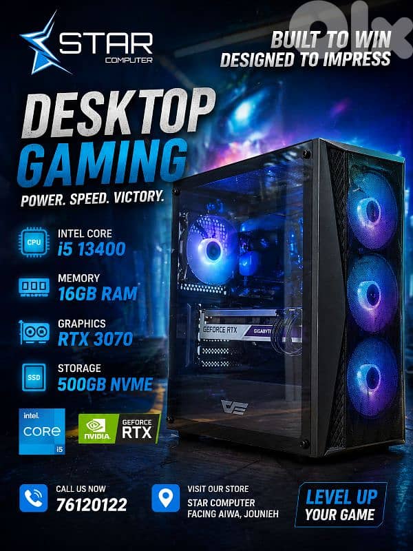 USED GAMING DESKTOP RTX3070 0