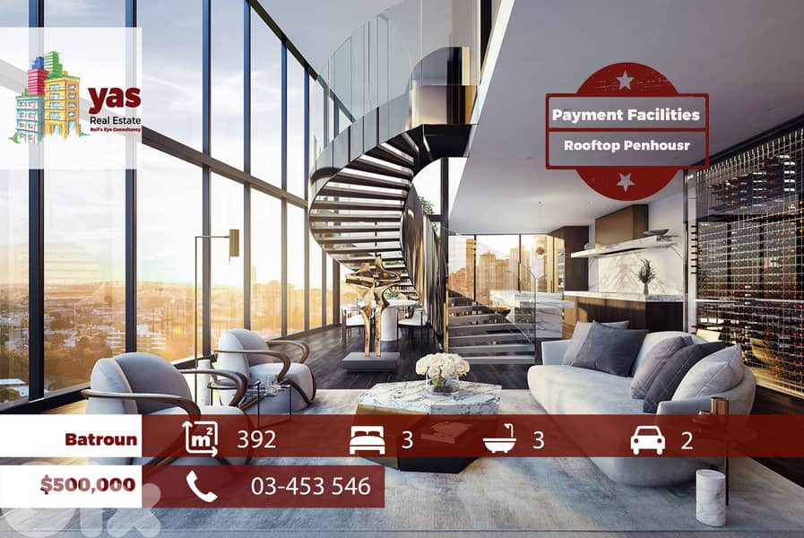Batroun 392m2 | Rooftop Penthouse | Under Construction | Sea View |MCH 0
