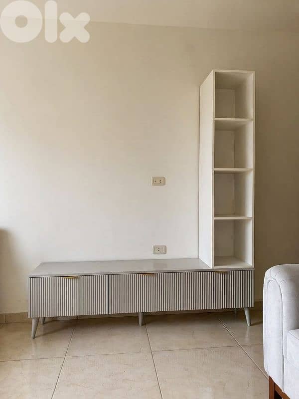 New TV Unit light grey high quality 0