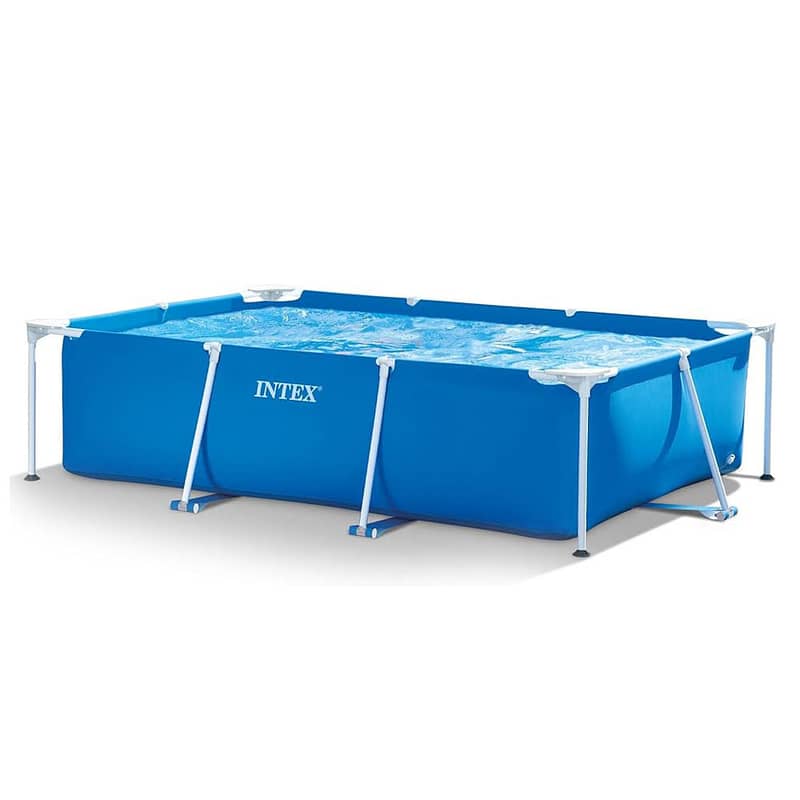 Intex Rectangular Frame Above Ground Pool 300 x 200 x 75 CM -حوض سباحة 0