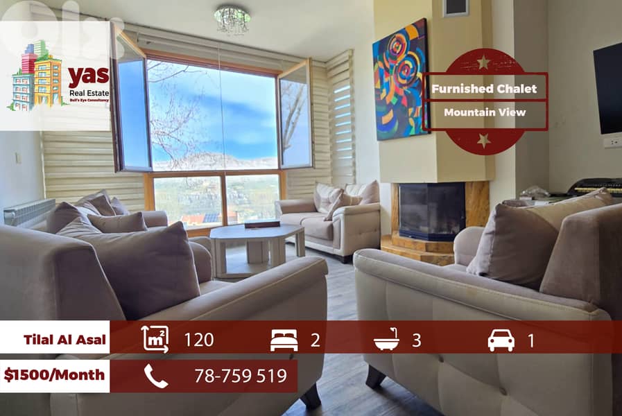 Tilal Al Asal 120m2 | Furnished Chalet | Rent | Mountain View | DA 0