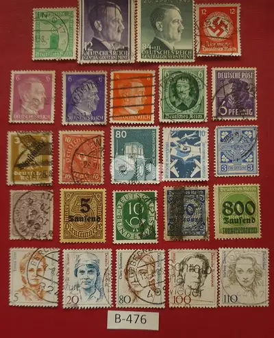 Germany Reich Nazi Hitler lot # B-476 set of 24 stamps
