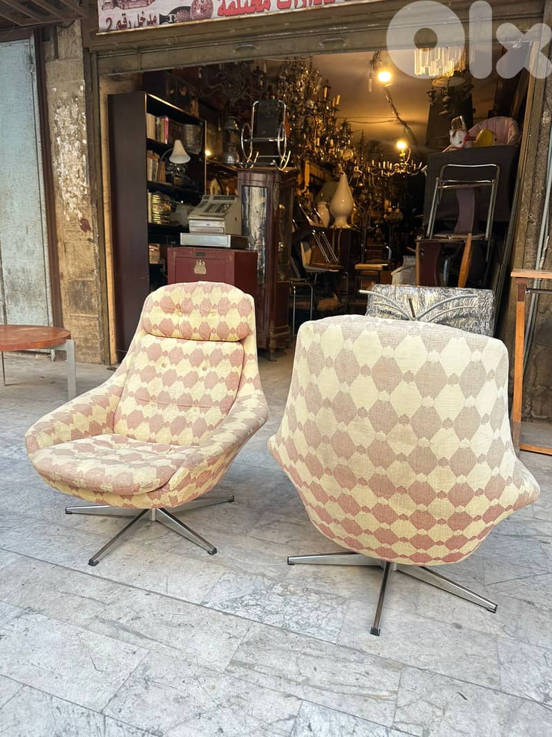Mid-century lounge chairs , swivel chairs 1970’s 5