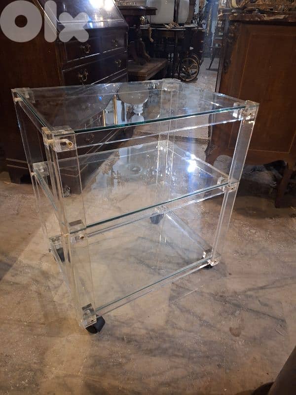trolley bar vintage plexiglass seventies original 3