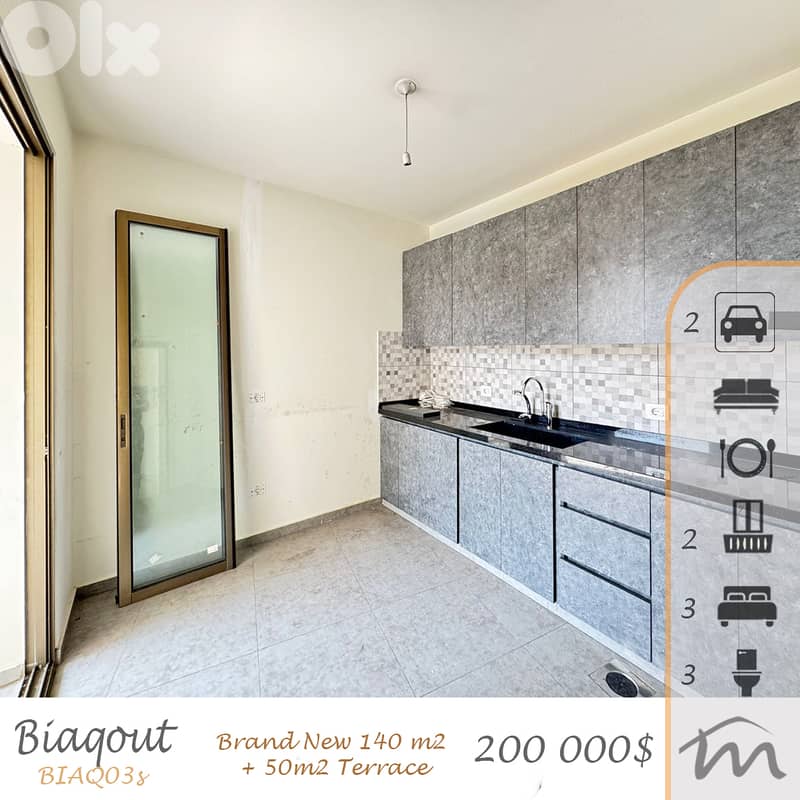 Biakout | Brand New 140m² + 50m² Terrace | 2nd Floor | 2 Balconies 0