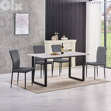 Ainpecca Velvet Armless Dining Chairs Dark Grey Set Of 6 Pcs 1