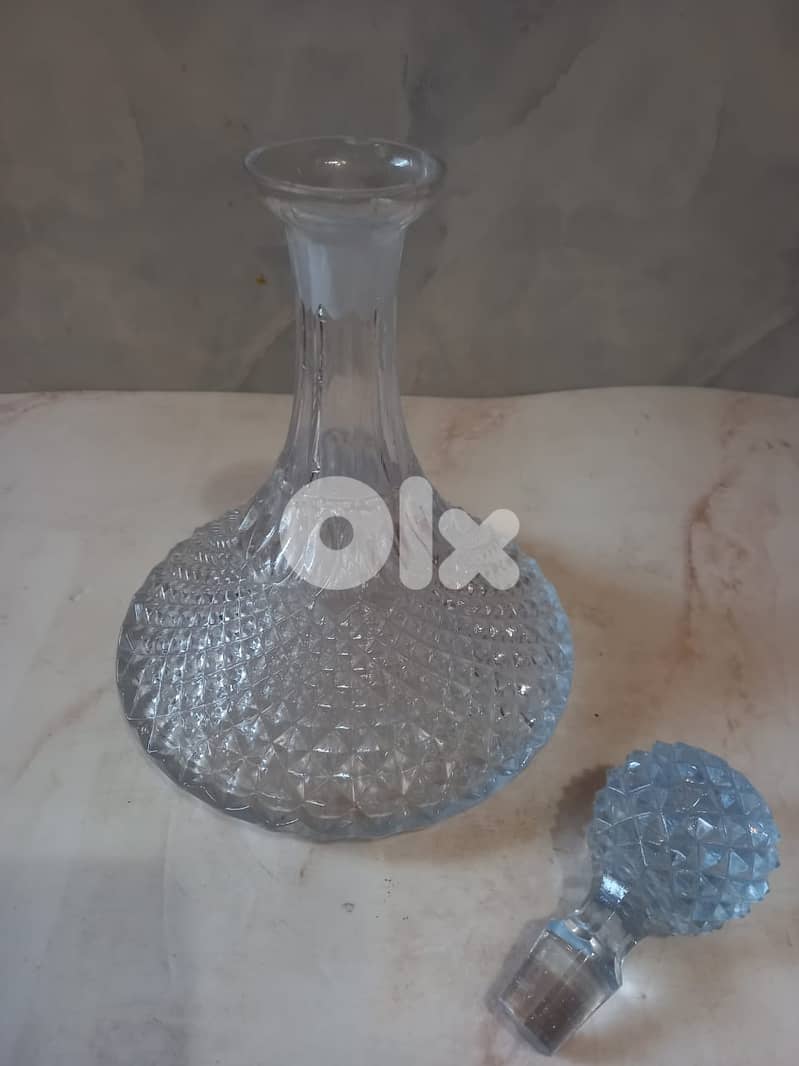 diamond-cut crystal ship's decanter with a matching stopper 30*21cm 1