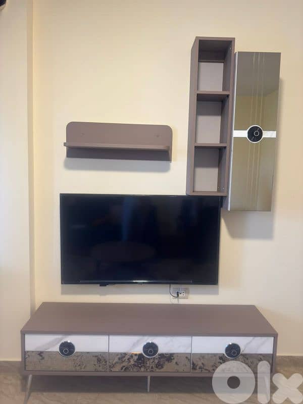 Full living room + table + tv unit + carpet 2