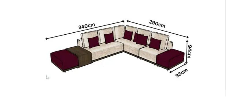Full living room + table + tv unit + carpet 3