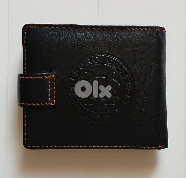 New Black Man Real Leather Wallet 1