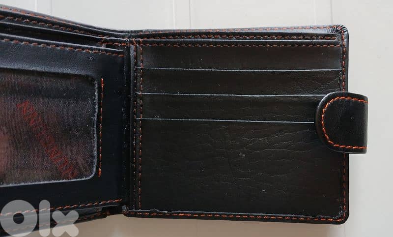 New Black Man Real Leather Wallet 6