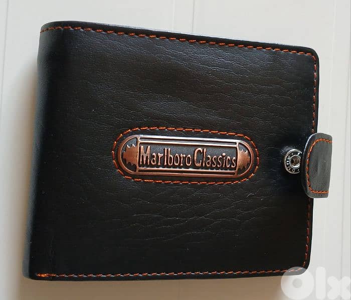 New Black Man Real Leather Wallet 7
