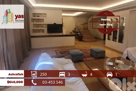 Achrafieh 250m2 | Duplex | Prime Location | Decorated | OH