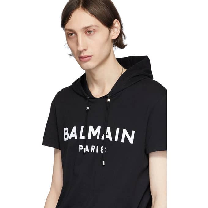 BALMAIN HOODIE SHORT SLEEVE - SIZE 2XL-Without Tags 0