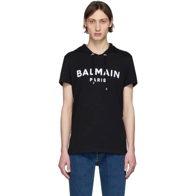 BALMAIN HOODIE SHORT SLEEVE - SIZE 2XL-Without Tags 1