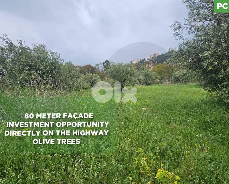 Directly on the Highway ,80 meter façade,Zgharta /زغرتا  REF#PC135599 0