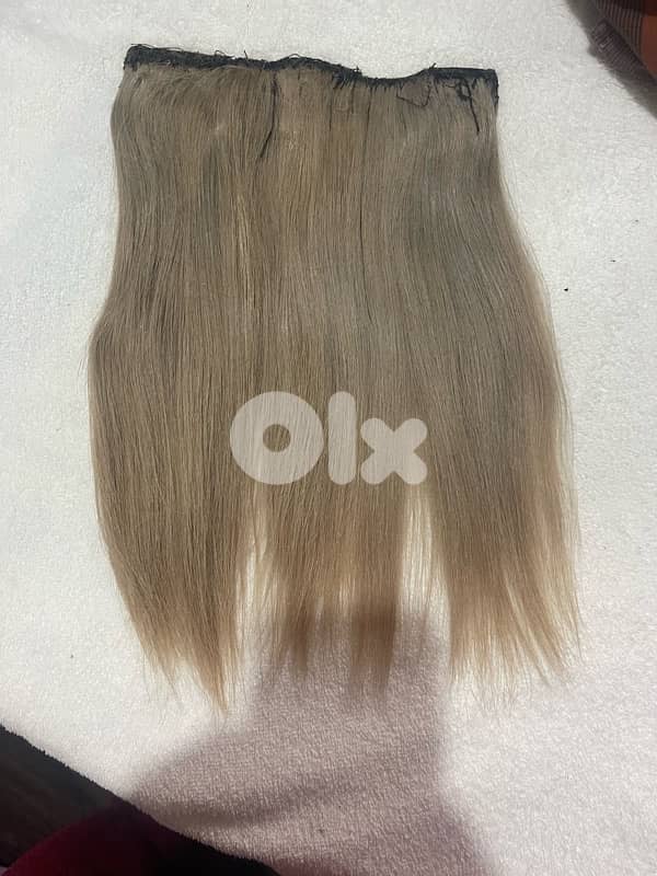 3 used real (hair)extension clips for hair 0